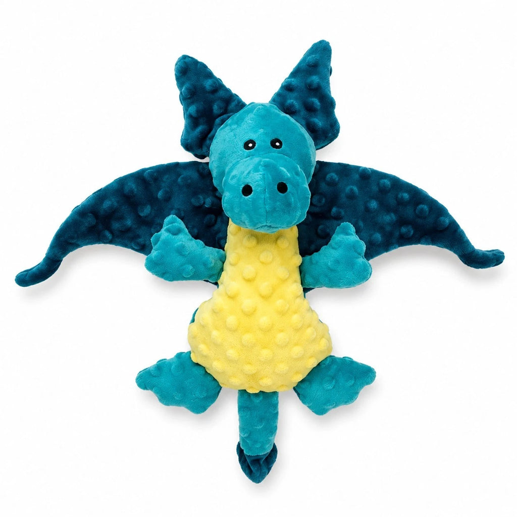 Dragon Dog Toy 15"x17" Squeaky Crinkle Interactive Pet Chew Toy