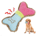 1Pc Dog Squeaky Toys, Bones Plush Dogs Chew Toy for Small Medium Breed Puppy Agg